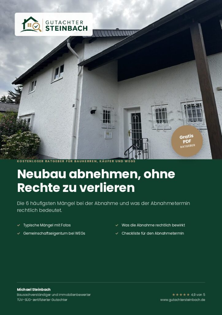 Neubau abnehmen, ohne Rechte zu verlieren – kostenloser Ratgeber als PDF