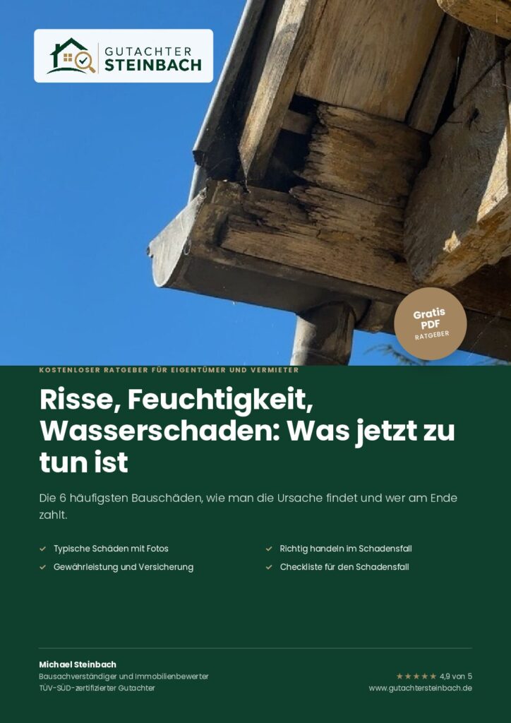 Risse, Feuchtigkeit, Wasserschaden: Was jetzt zu tun ist – kostenloser Ratgeber als PDF