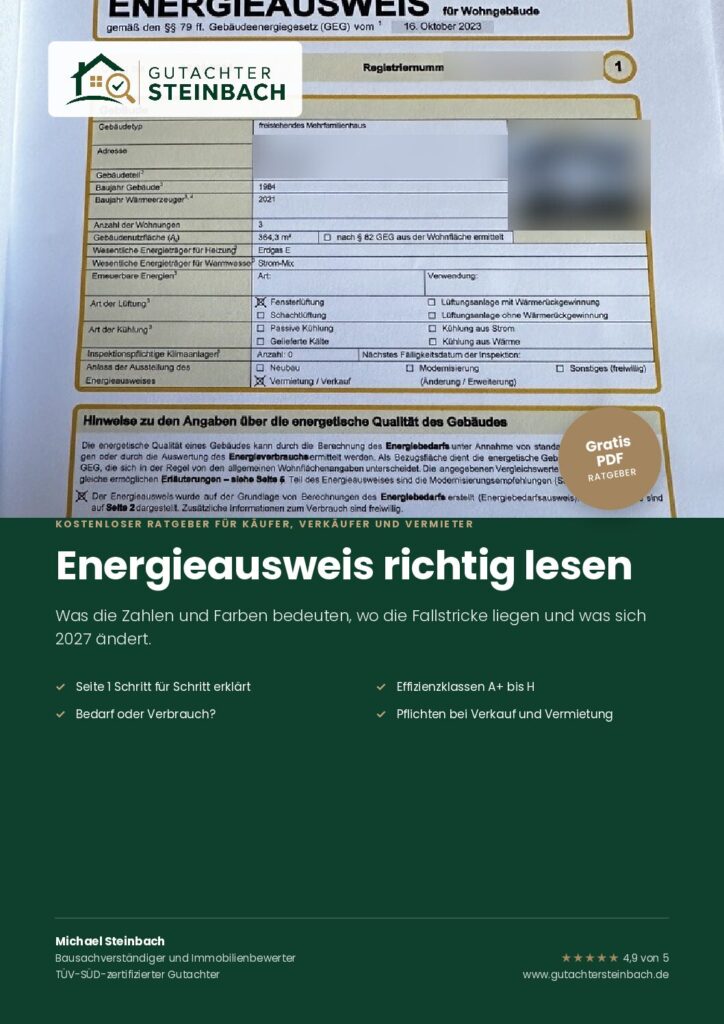 Energieausweis richtig lesen – kostenloser Ratgeber als PDF