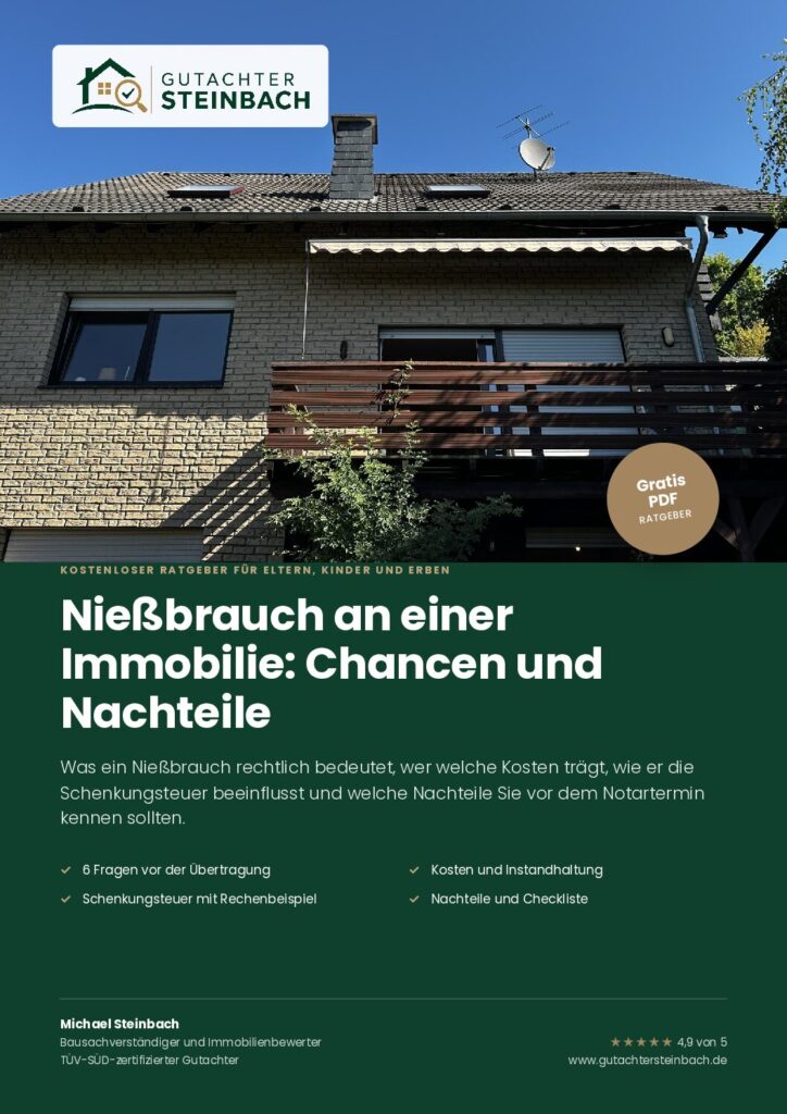 Nießbrauch an einer Immobilie: Chancen und Nachteile – kostenloser Ratgeber als PDF
