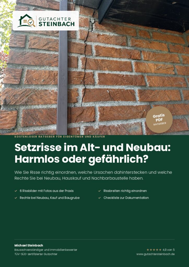 Setzrisse im Alt- und Neubau: Harmlos oder gefährlich? – kostenloser Ratgeber als PDF